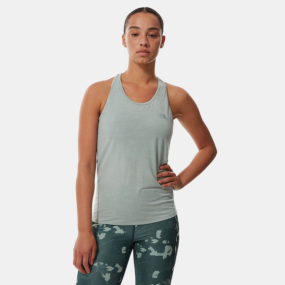 The North Face Tank Top Womens Australia - The North Face Wander Green Running & Training (SPN-67305